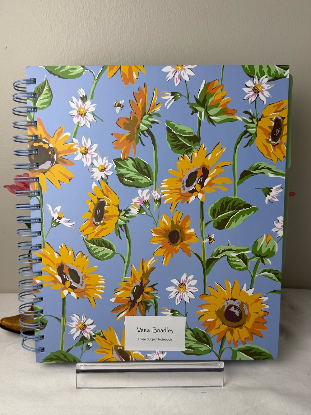 NWT Vera Bradley Sunflower Sky Three Subject Notebook